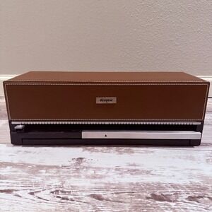 DiscGear Selector 120HD CD DVD Storage Holder Brown Faux Leather Organizer Box